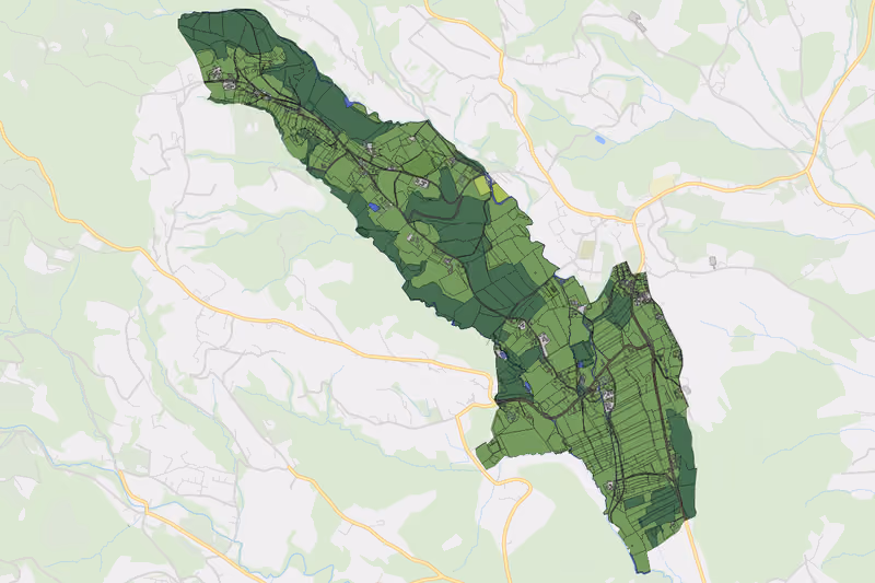 Kartenvorschau des Bodenverbrauchs der KG Lemsitz