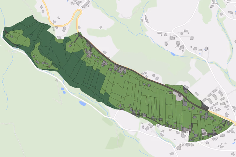 Kartenvorschau des Bodenverbrauchs der KG Müllegg