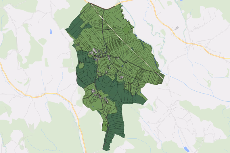 Kartenvorschau des Bodenverbrauchs der KG Neudorf