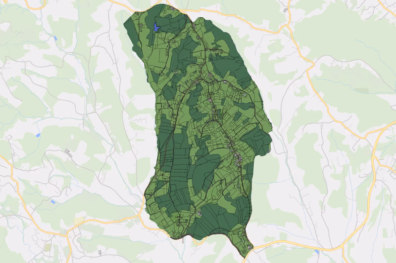 Kartenvorschau des Bodenverbrauchs der KG Pirkhof