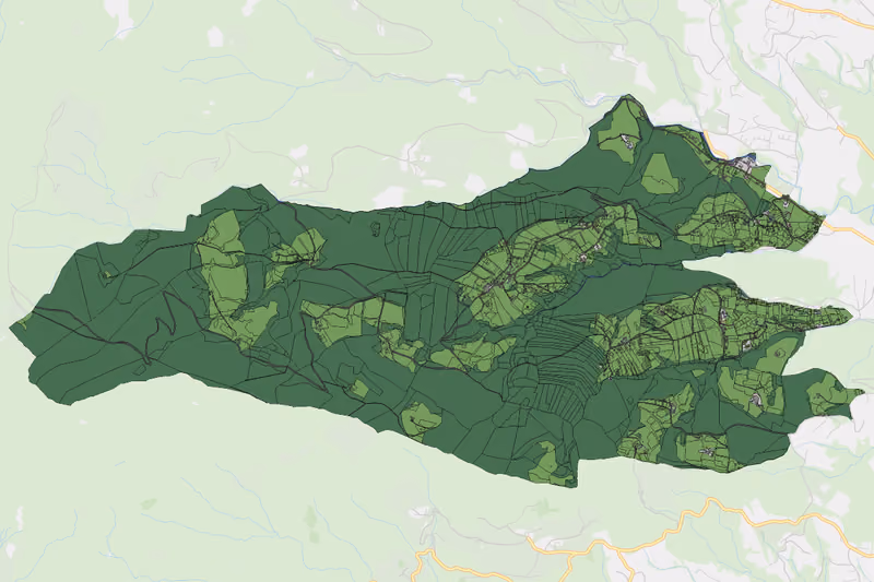 Kartenvorschau des Bodenverbrauchs der KG Sierling