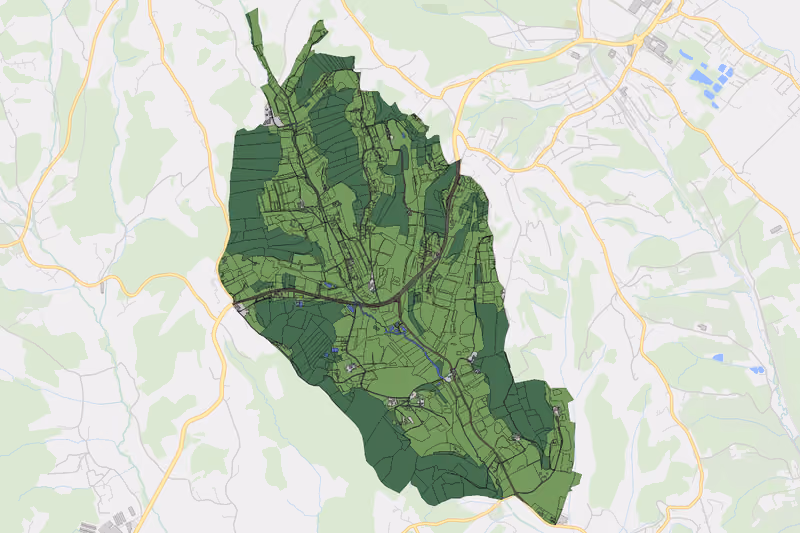 Kartenvorschau des Bodenverbrauchs der KG Teipl
