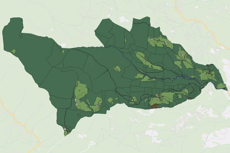 Kartenvorschau des Bodenverbrauchs der KG Trog