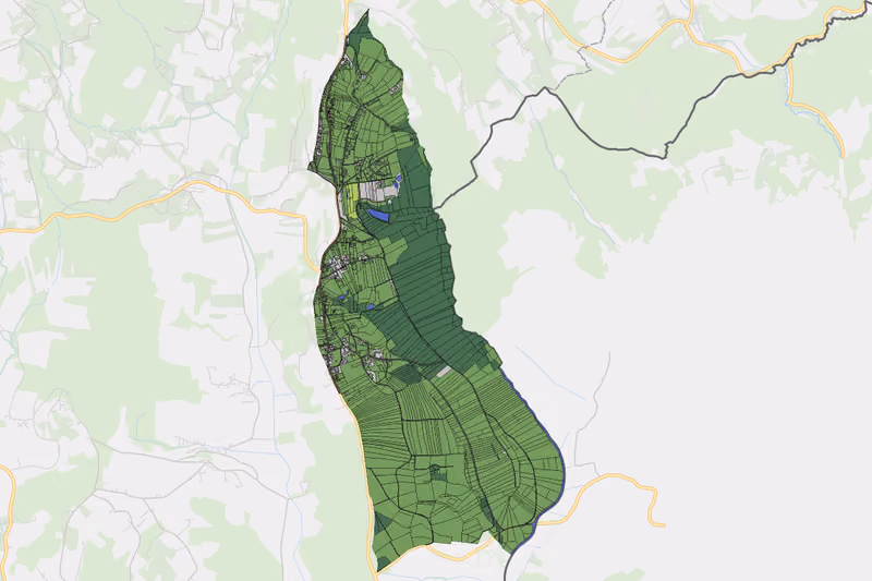 Kartenvorschau des Bodenverbrauchs der KG Aigen