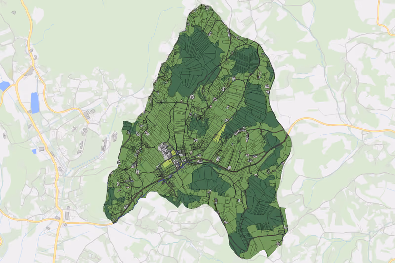 Kartenvorschau des Bodenverbrauchs der KG Bairisch Kölldorf