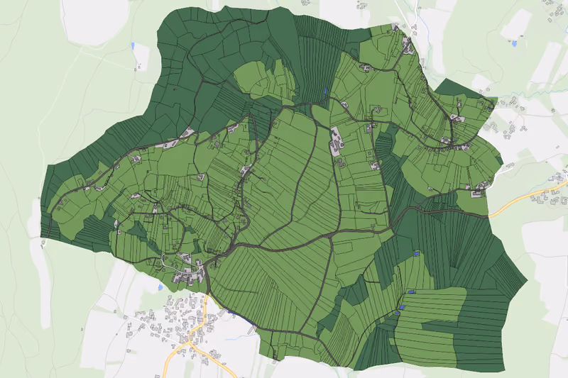 Kartenvorschau des Bodenverbrauchs der KG Gießelsdorf