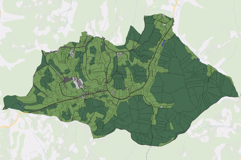 Kartenvorschau des Bodenverbrauchs der KG Gutendorf