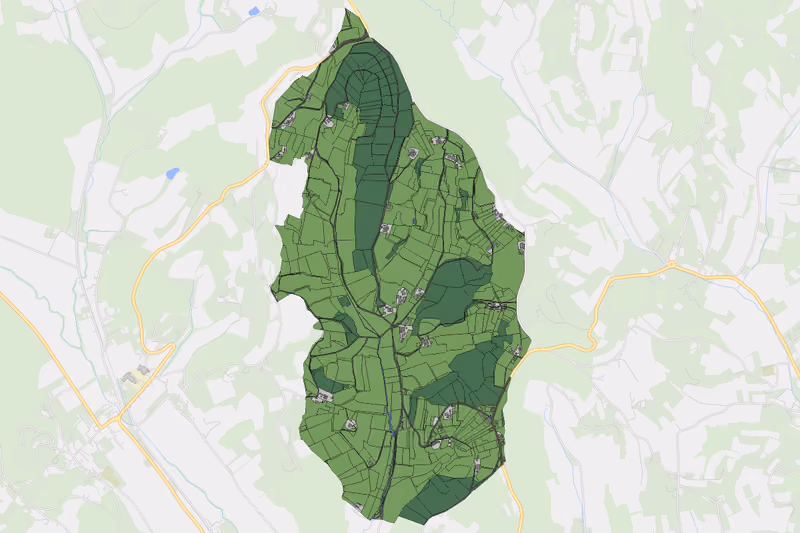 Kartenvorschau des Bodenverbrauchs der KG Habegg