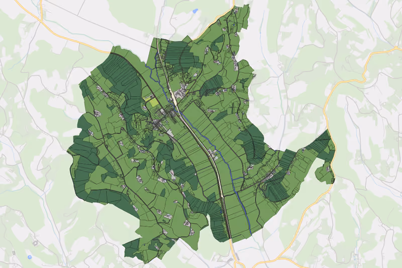 Kartenvorschau des Bodenverbrauchs der KG Hatzendorf
