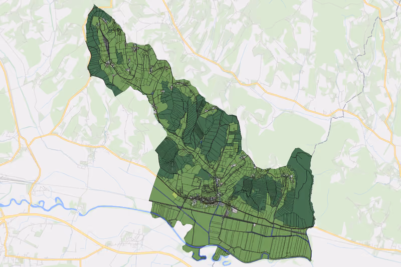 Kartenvorschau des Bodenverbrauchs der KG Hohenbrugg