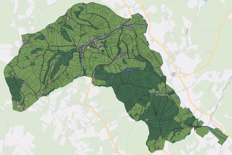 Kartenvorschau des Bodenverbrauchs der KG Jamm