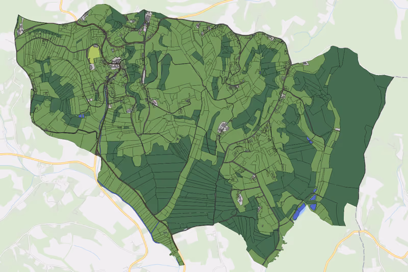 Kartenvorschau des Bodenverbrauchs der KG Kapfenstein