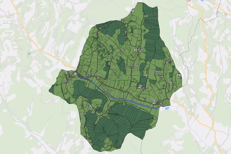 Kartenvorschau des Bodenverbrauchs der KG Magland