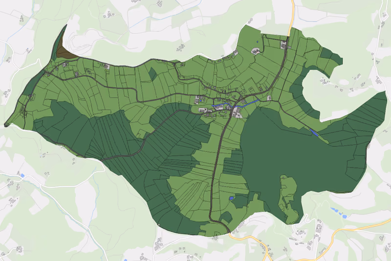 Kartenvorschau des Bodenverbrauchs der KG Mahrensdorf
