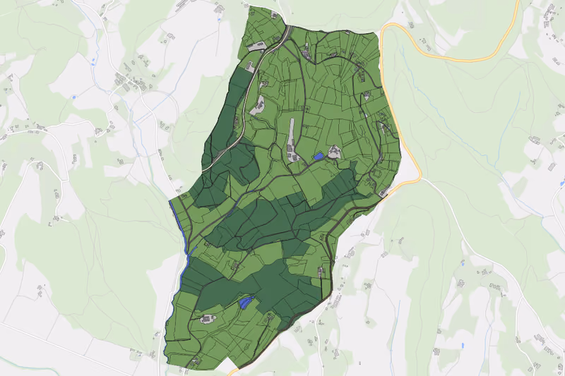 Kartenvorschau des Bodenverbrauchs der KG Oedgraben