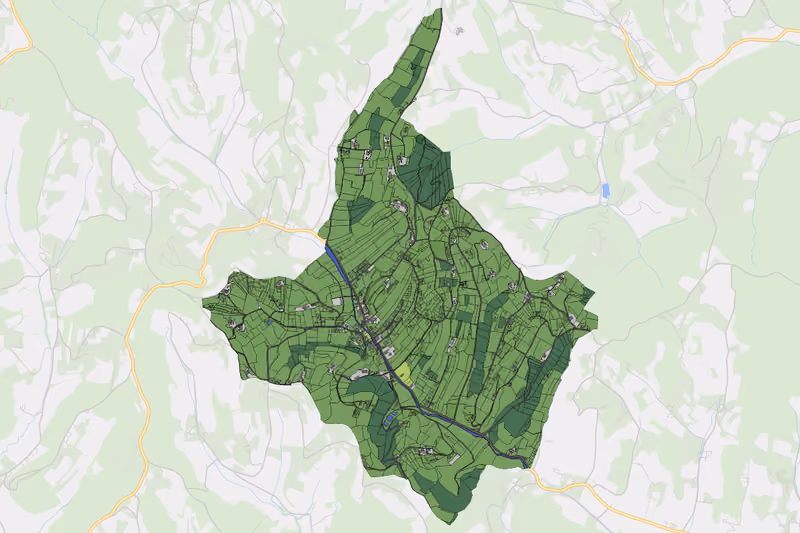 Kartenvorschau des Bodenverbrauchs der KG Unterlamm