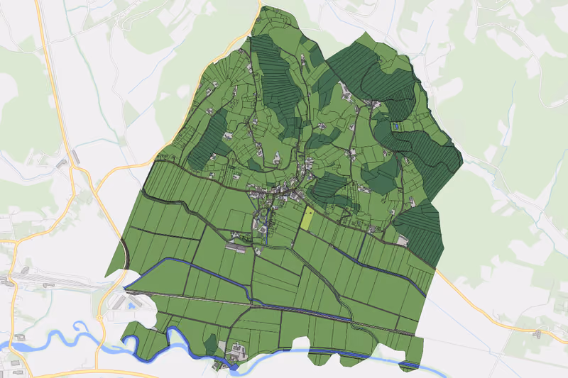 Kartenvorschau des Bodenverbrauchs der KG Weinberg
