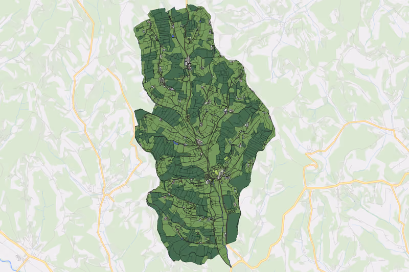 Kartenvorschau des Bodenverbrauchs der KG Auersbach