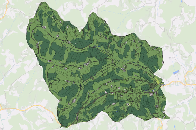 Kartenvorschau des Bodenverbrauchs der KG Axbach