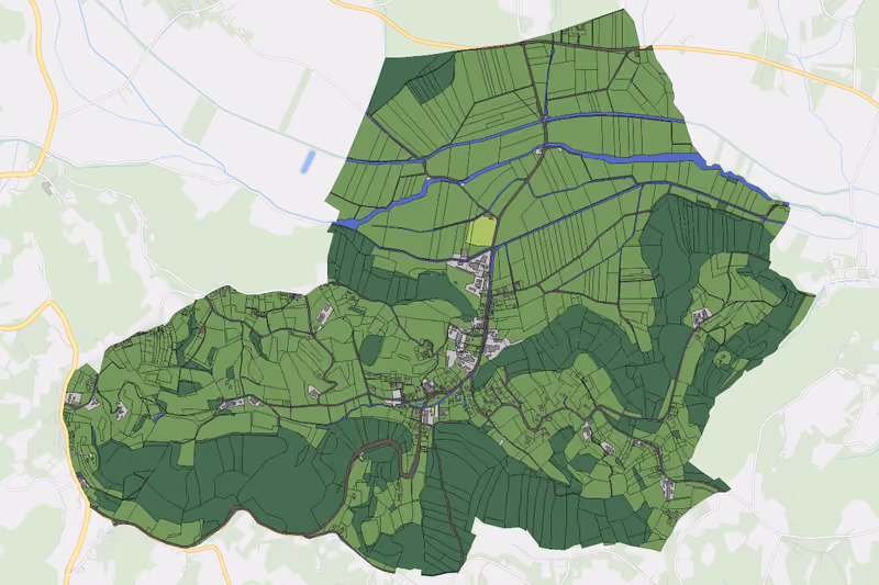 Kartenvorschau des Bodenverbrauchs der KG Breitenfeld