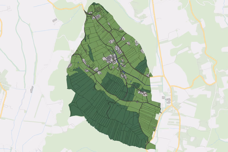 Kartenvorschau des Bodenverbrauchs der KG Ebersdorf
