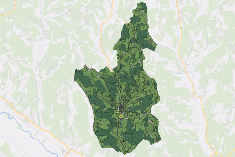 Kartenvorschau des Bodenverbrauchs der KG Edelsbach