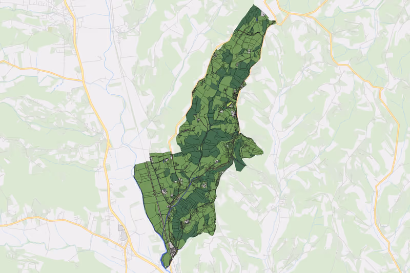 Kartenvorschau des Bodenverbrauchs der KG Erbersdorf