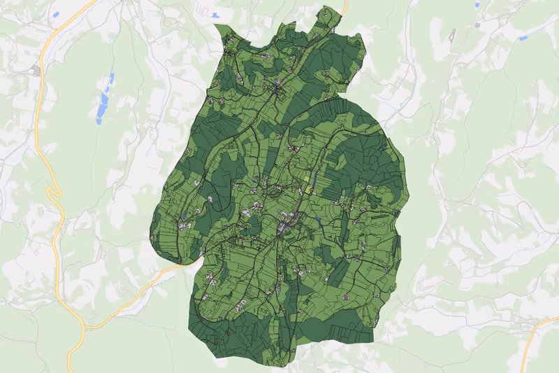 Kartenvorschau des Bodenverbrauchs der KG Gossendorf