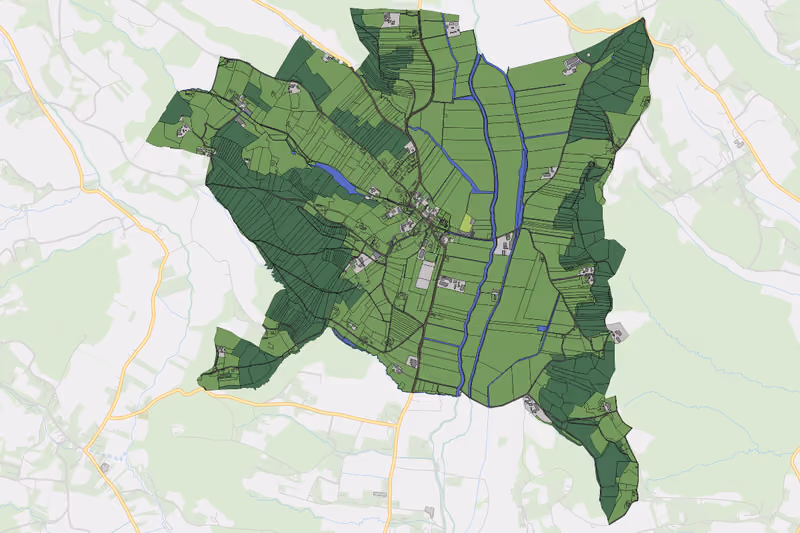 Kartenvorschau des Bodenverbrauchs der KG Grabersdorf