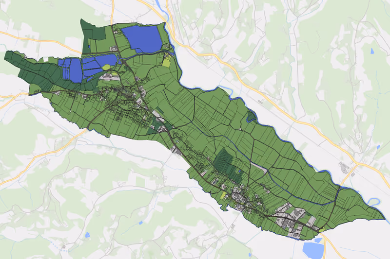 Kartenvorschau des Bodenverbrauchs der KG Kirchberg an der Raab