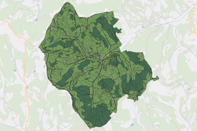Kartenvorschau des Bodenverbrauchs der KG Krennach