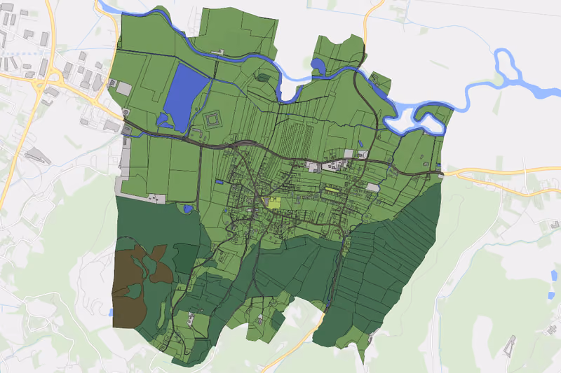 Kartenvorschau des Bodenverbrauchs der KG Leitersdorf