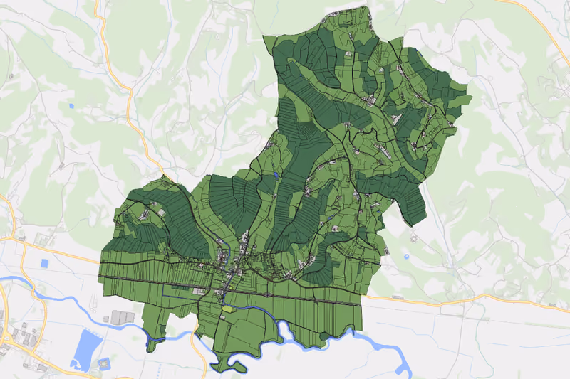 Kartenvorschau des Bodenverbrauchs der KG Lödersdorf