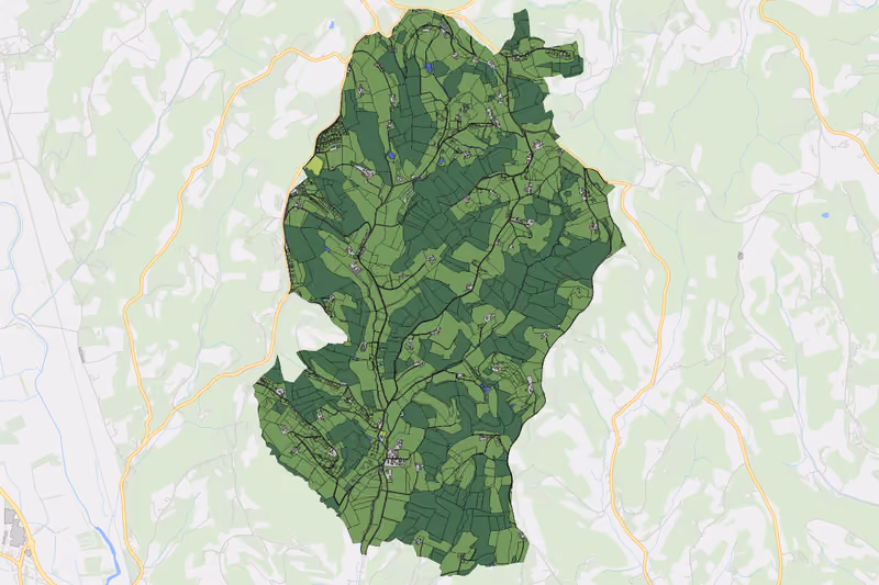 Kartenvorschau des Bodenverbrauchs der KG Mitterfladnitz
