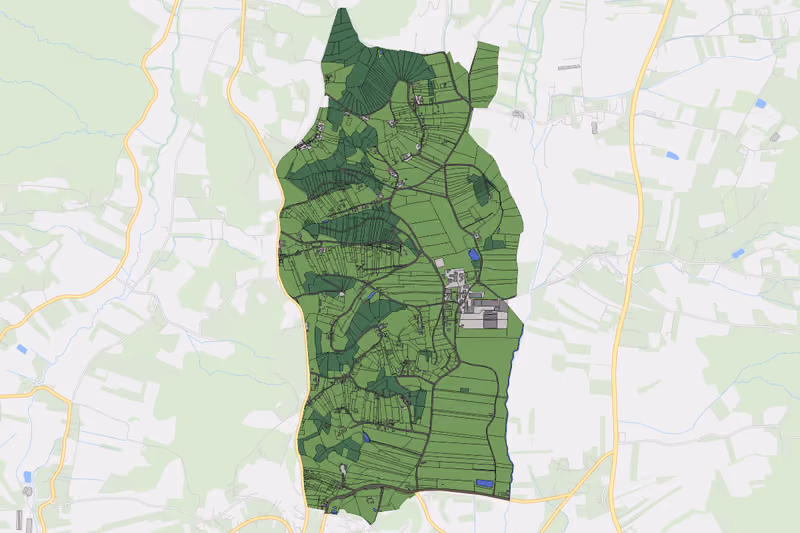 Kartenvorschau des Bodenverbrauchs der KG Muggendorf
