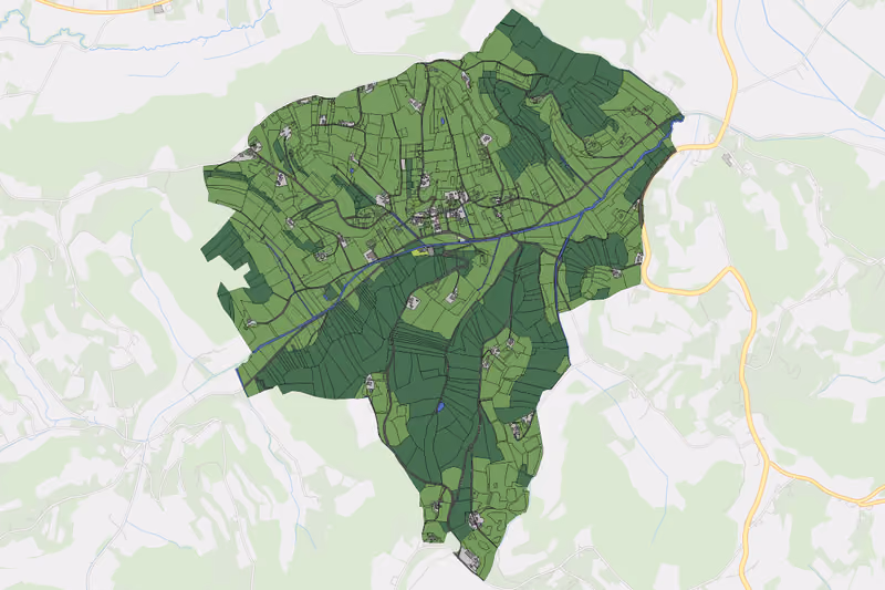 Kartenvorschau des Bodenverbrauchs der KG Schweinz