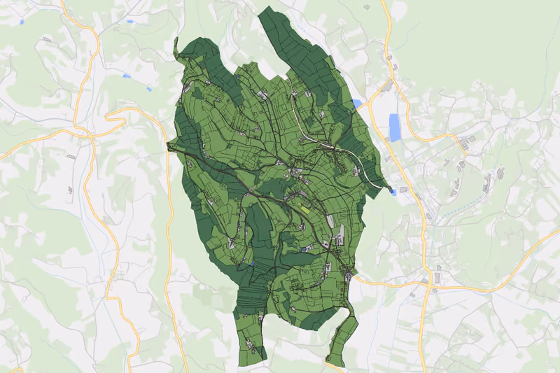 Kartenvorschau des Bodenverbrauchs der KG Trautmannsdorf