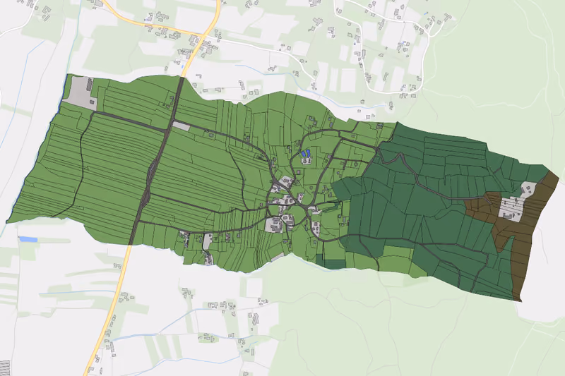 Kartenvorschau des Bodenverbrauchs der KG Wilhelmsdorf