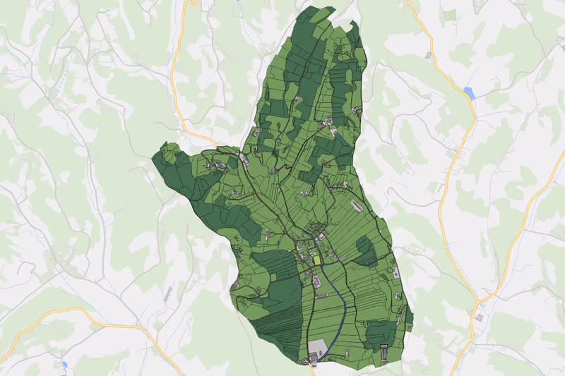 Kartenvorschau des Bodenverbrauchs der KG Kohlberg II