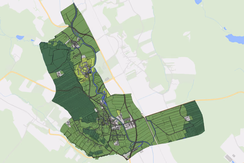 Kartenvorschau des Bodenverbrauchs der KG Blumau