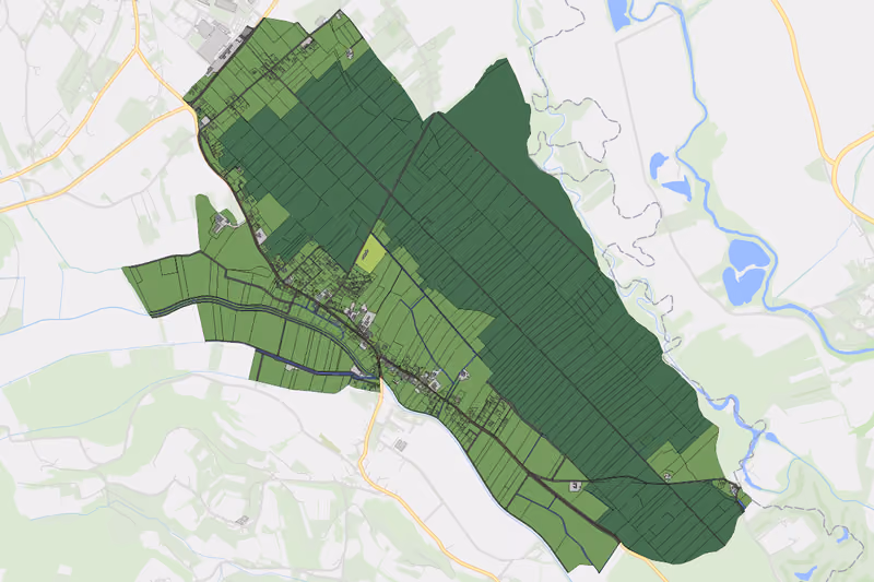Kartenvorschau des Bodenverbrauchs der KG Dietersdorf