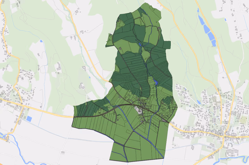 Kartenvorschau des Bodenverbrauchs der KG Dörfl