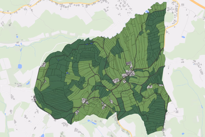 Kartenvorschau des Bodenverbrauchs der KG Eichberg