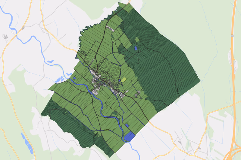 Kartenvorschau des Bodenverbrauchs der KG Hainersdorf