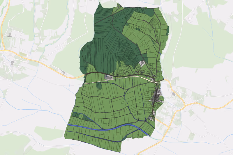 Kartenvorschau des Bodenverbrauchs der KG Hartl
