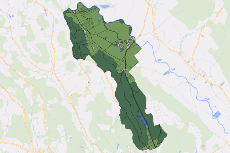 Kartenvorschau des Bodenverbrauchs der KG Leithen