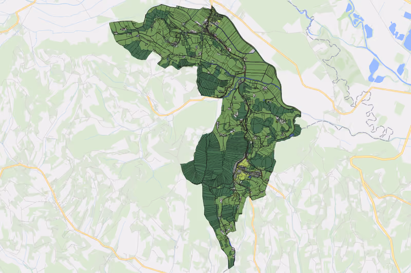 Kartenvorschau des Bodenverbrauchs der KG Loipersdorf