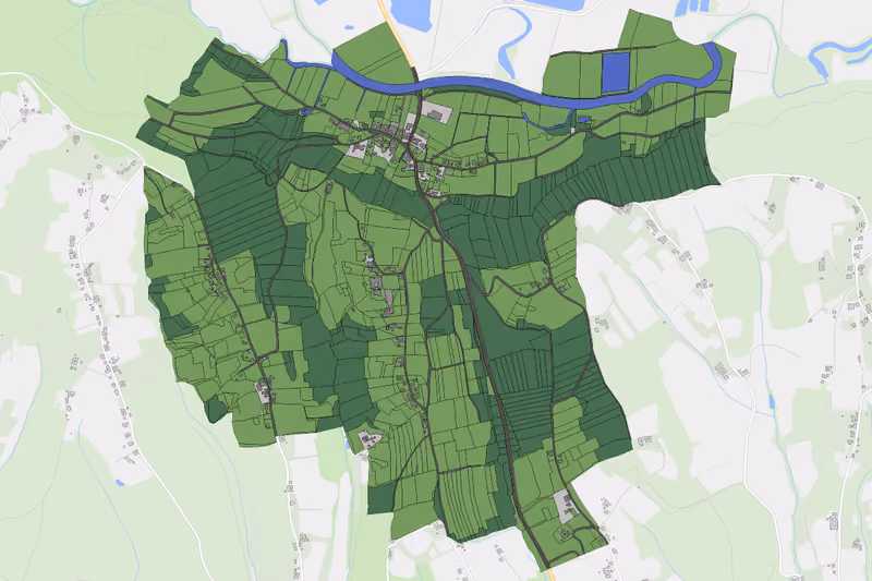 Kartenvorschau des Bodenverbrauchs der KG Maierhofen