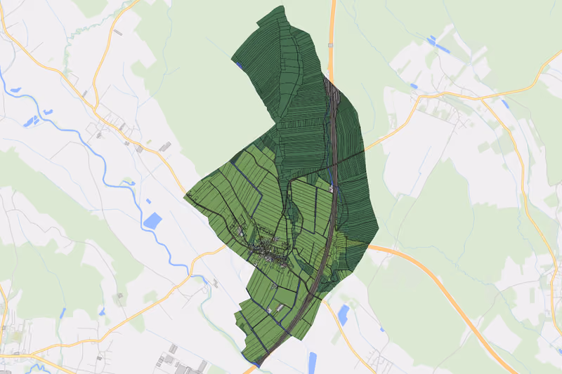 Kartenvorschau des Bodenverbrauchs der KG Riegersdorf