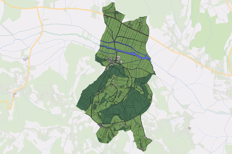 Kartenvorschau des Bodenverbrauchs der KG Ruppersdorf